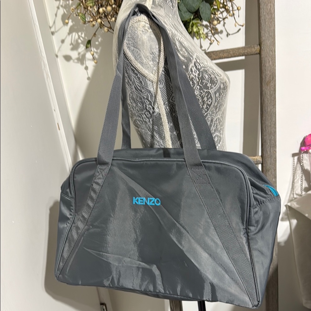 Kenzo Gray Nylon Tote Gym bag
